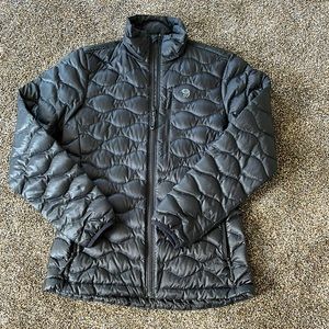 Mountain Hardwear black down jacket.